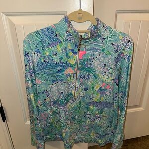 Lilly Pulitzer Quarter-Zip- Texas Print
